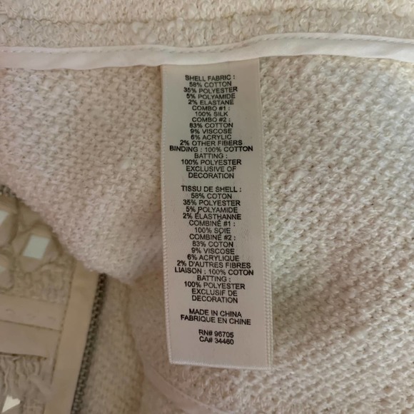 REBECCA TAYLOR White Mirror Embroidered Tweed Jacket - NWT - Picture 14 of 16